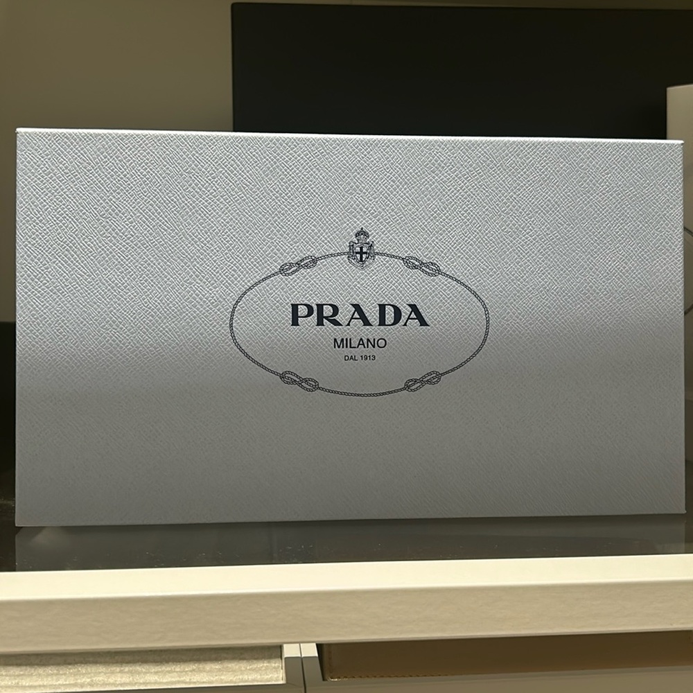 PRADA- BLACK PLAQUE HEELS